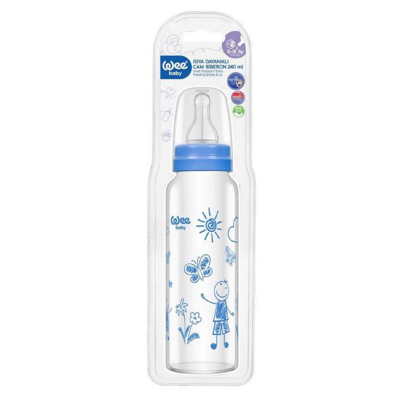 WEE BİBERON 772 ISI DAY.240ML CAM 1*12