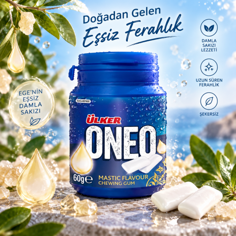 ÜLKER S.ONEO ŞİŞE DAMLA SAKIZLI 60GR 1646-04 1*12
