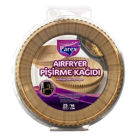 PAREX PİŞİRME KAĞIDI AİRFRYER 25'Lİ 16CM ORTA 1*12