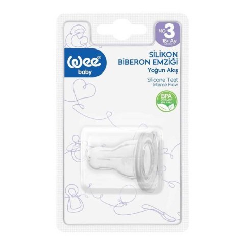WEE BİBERON EMZİĞİ 822 SİLİKON NO:3 YOĞUN AKIŞ 1*12