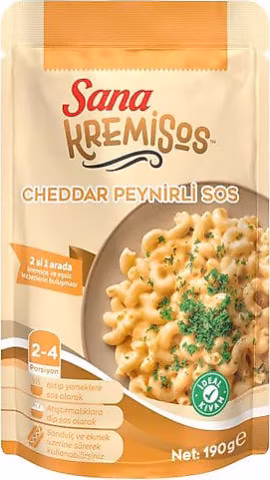 SANA KREMİSOS CHEDDAR PEYNİRLİ 190GR 1*8