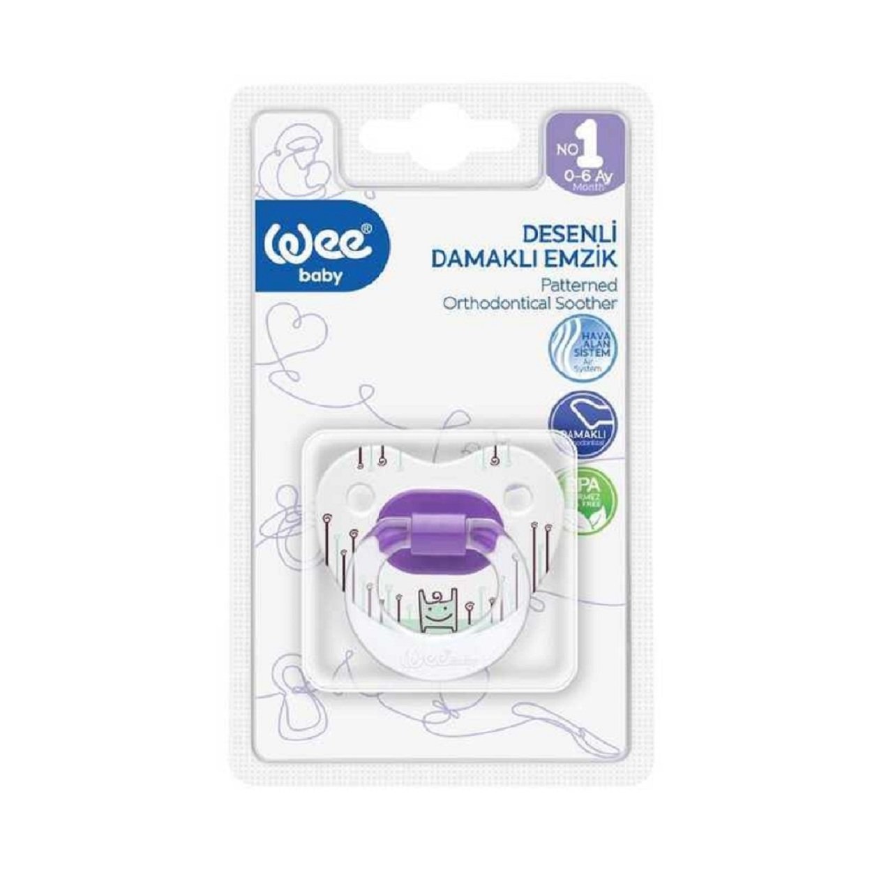 WEE EMZİK 833 1NO DESENLİ DAMAKLI 1*24