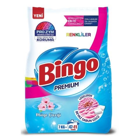 BİNGO M.7KG PREMIUM MÜGE ÇİÇEĞİ RENKLİLER 58YIKAMA 1*1