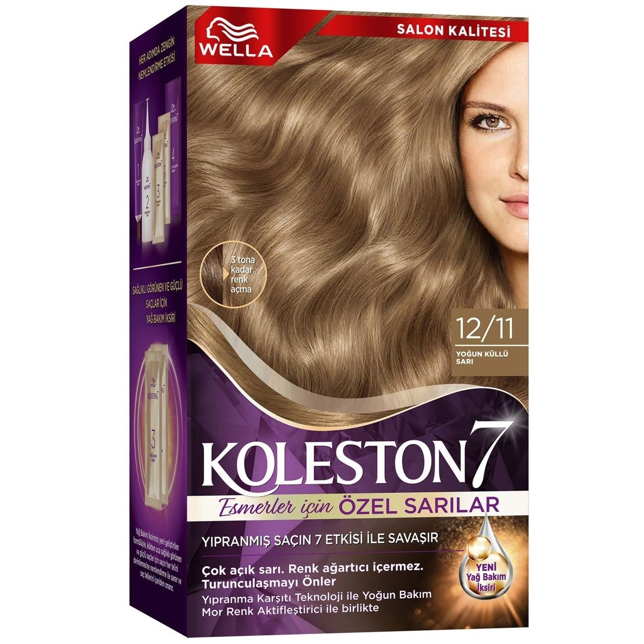 KOLESTON SET 12/11 YOĞUN KÜLLÜ SARI ÖZEL SARILAR ESMERLER İÇİN 1*18