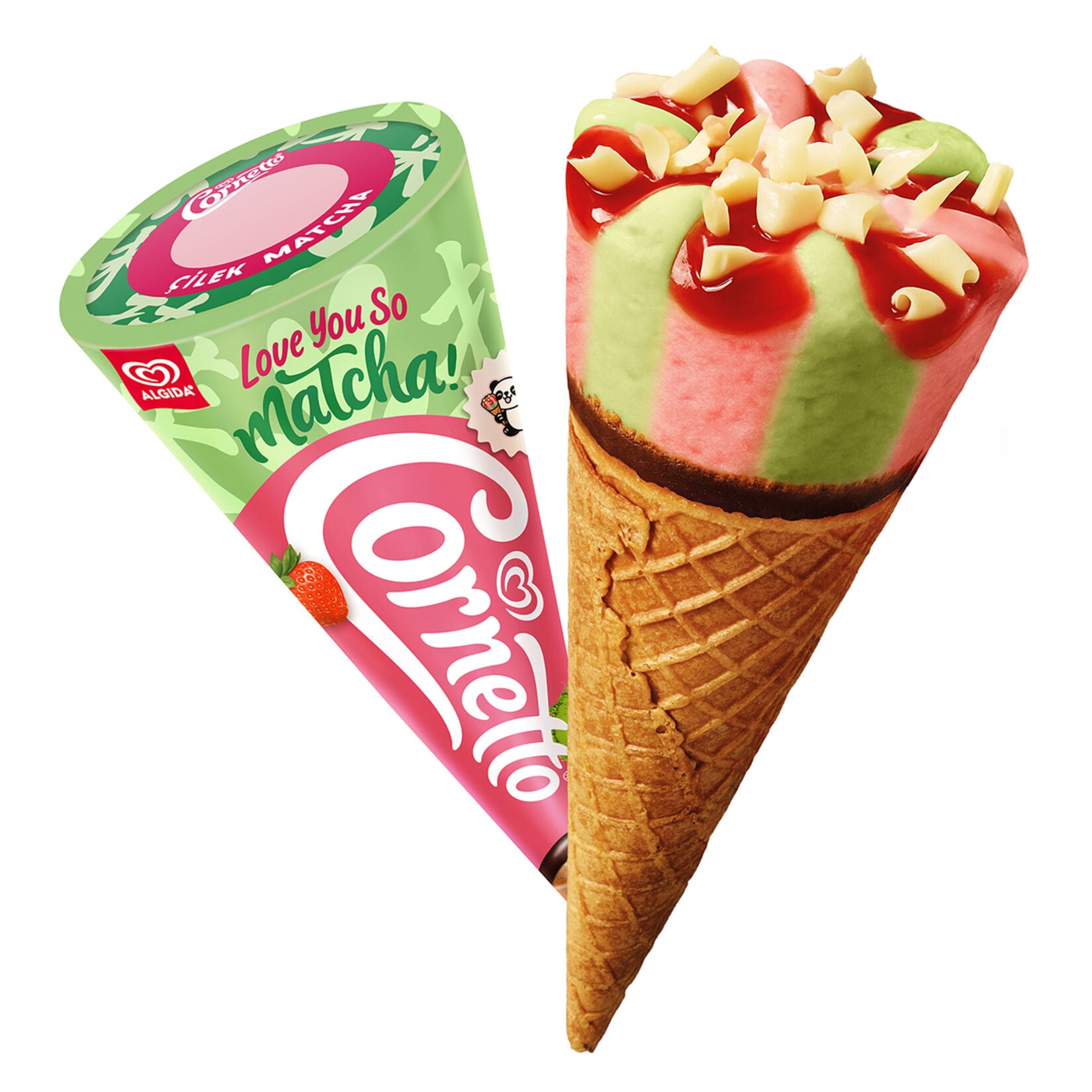 ALGİDA CORNET ÇİLEK MATCHA 120ML 1*24