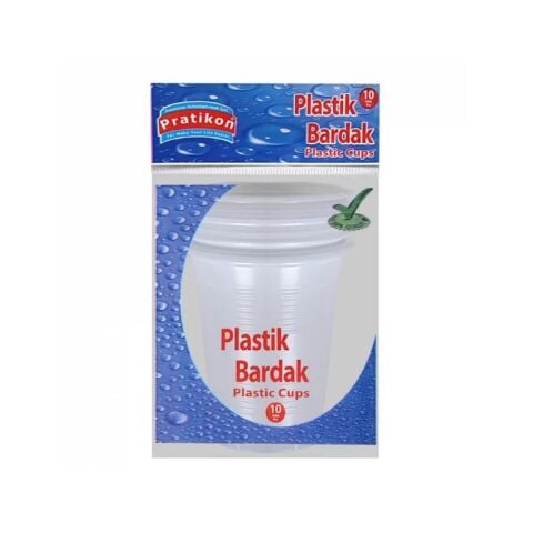 PRATİKON BARDAK 10'LU PLASTİK 180CC 1*50