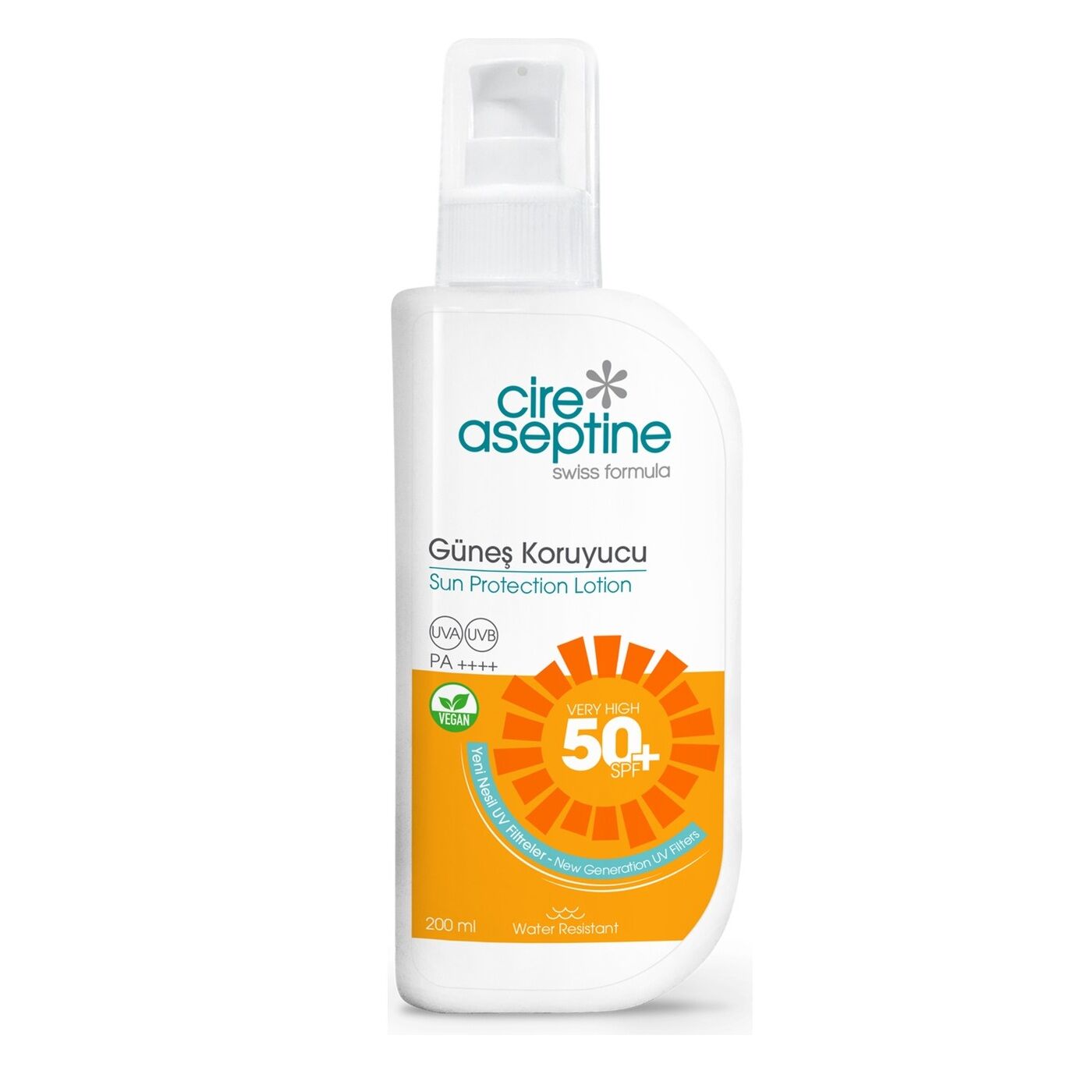 CİRE ASEPTİNE 200ML SPR.50+SPF GÜNEŞ KORUYUCU 1*24