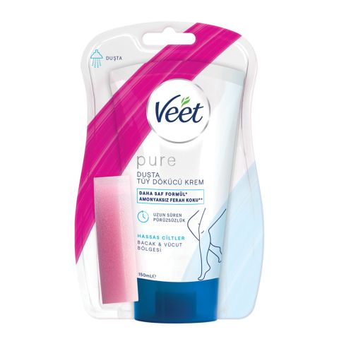 VEET TÜY DÖK.KREM DUŞ 150ML PURE BACAK VE VÜCUT HASSAS CİLT 1*5