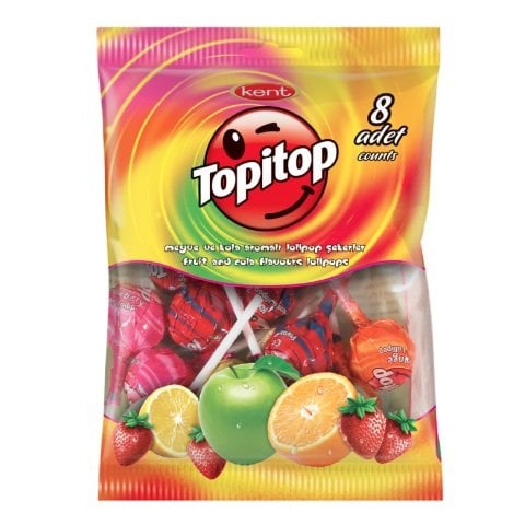 KENT ŞEKER TOPİTOP POŞET MEYVELİ 8Lİ 1*24