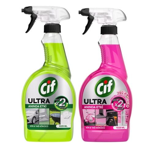 CİF YÜZEY SPREY ULTRA KİR&YAĞ 1025ML +1025ML ANINDA +SAKURA 1*4