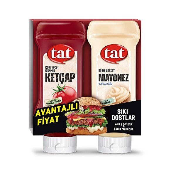 TAT KETÇAP 650G+MAYONEZ 560G 2'Lİ 1*6