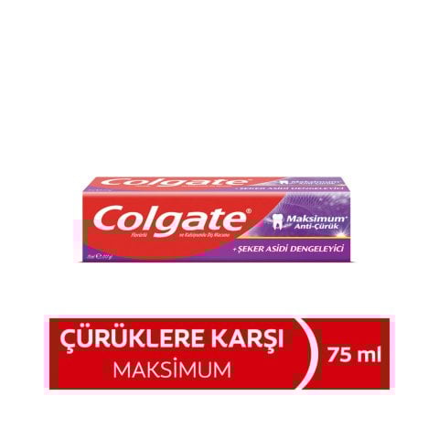COLGATE M.MAKS.ANTİ-ÇÜRÜK ŞEKER ASİDİ DENGE.75ML 1*48