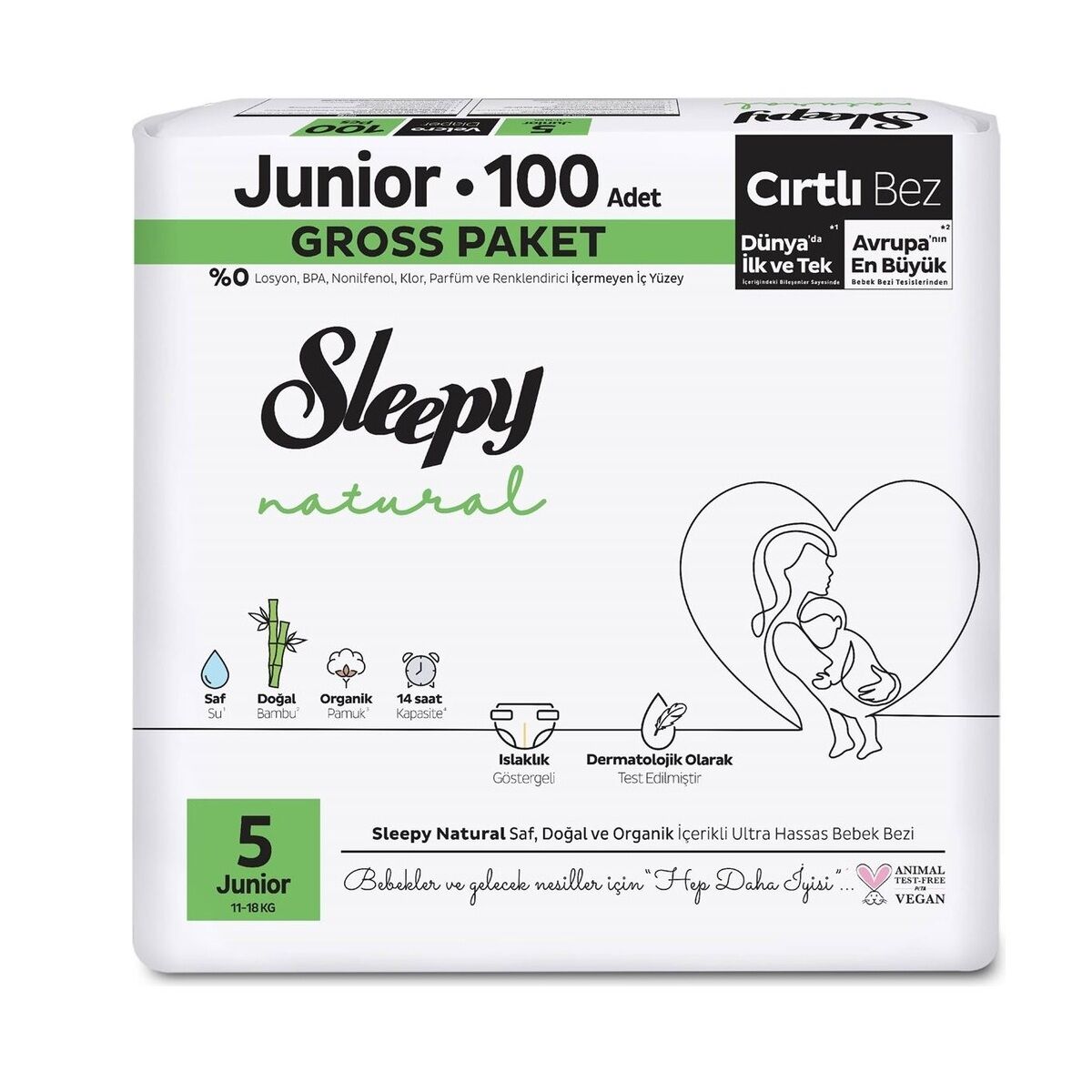 SLEEPY B.GROSS 5JUNIOR 11-18KG 100'LÜ CIRTLI 1*4
