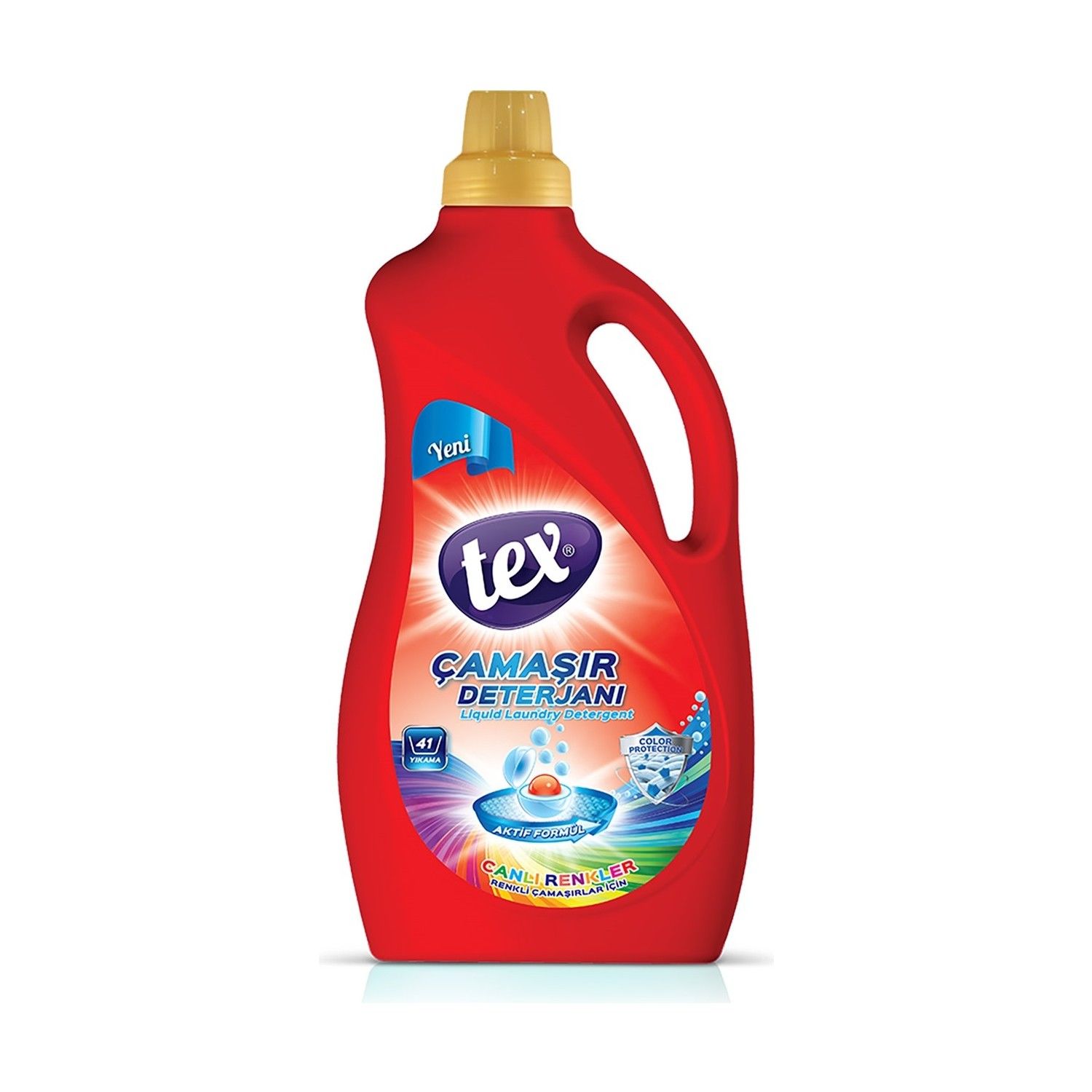 TEX Ç.SIVI ÇAM.DET.2500ML CANLI RENKLER 41YIKAMA 1*6