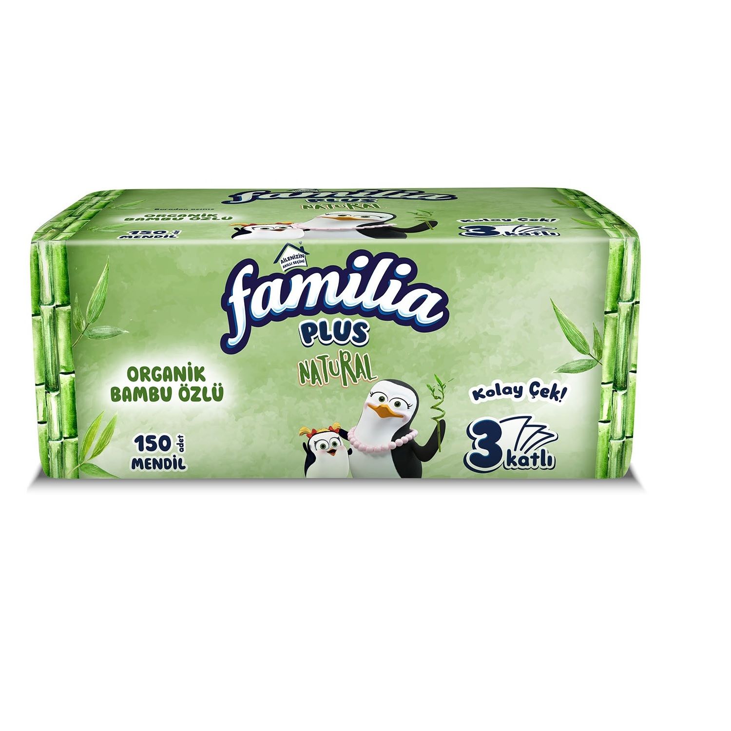 FAMİLİA MENDİL NATURAL 150'Lİ 3 KATLI BAMBU ÖZÜ 1*18