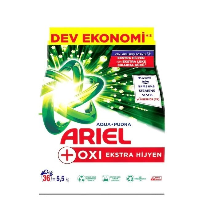 ARİEL M.5.5KG OXİ EKSTRA HİJYEN BEYAZ1*1