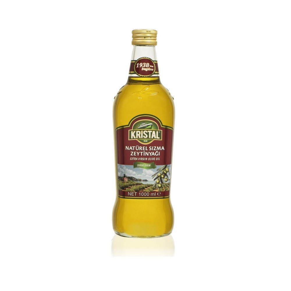KRİSTAL NATUREL SIZMA 1000ML ZEYTİNYAĞI CAM 1*6