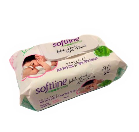 SOFTLİNE 90LI ISLAK HAVLU ALOE VERA ÖZLÜ 1*18