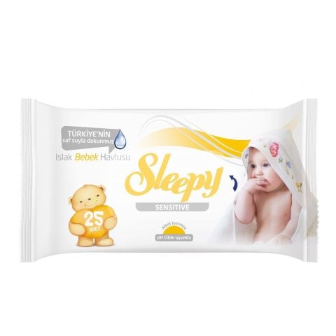 SLEEPY ISLAK HAVLU SENSİTİVE 25'Lİ 1*72