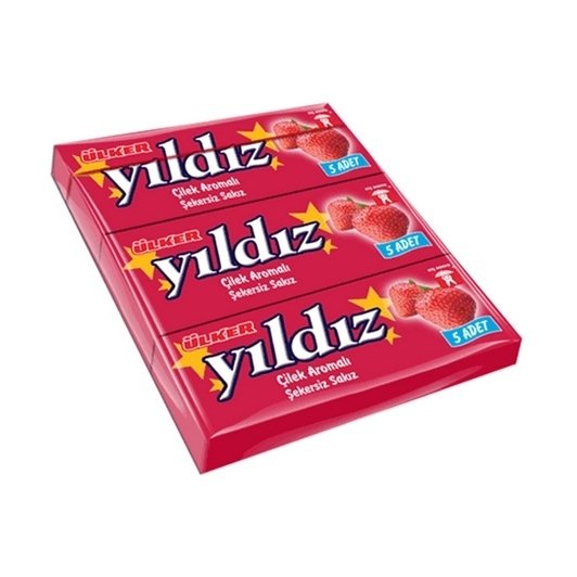 ÜLKER S.YILDIZ SAKIZ 3LÜ STICK ÇİLEKLİ 21GR 2252-08 1*3