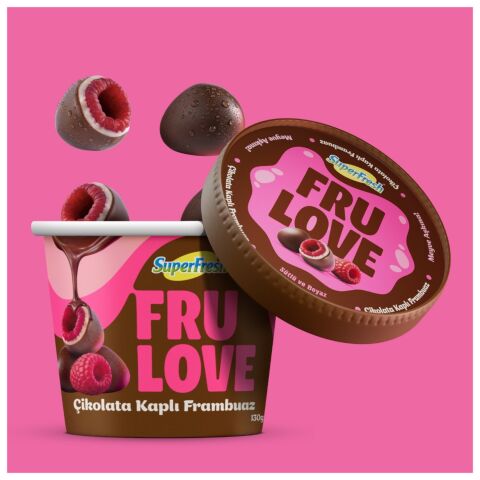 SÜPERFRESH FRULOVE FRAMBUAZ ÇİK.KAP. 130GR 1*8