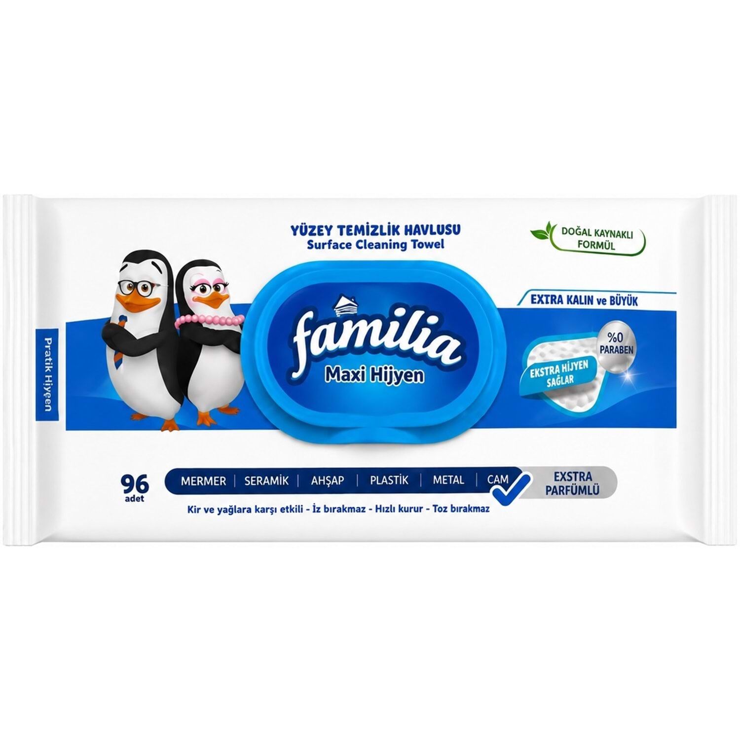 FAMİLİA YÜZEY TEM.HAVLUSU MAXİ HİJYEN 96'LI 1*12