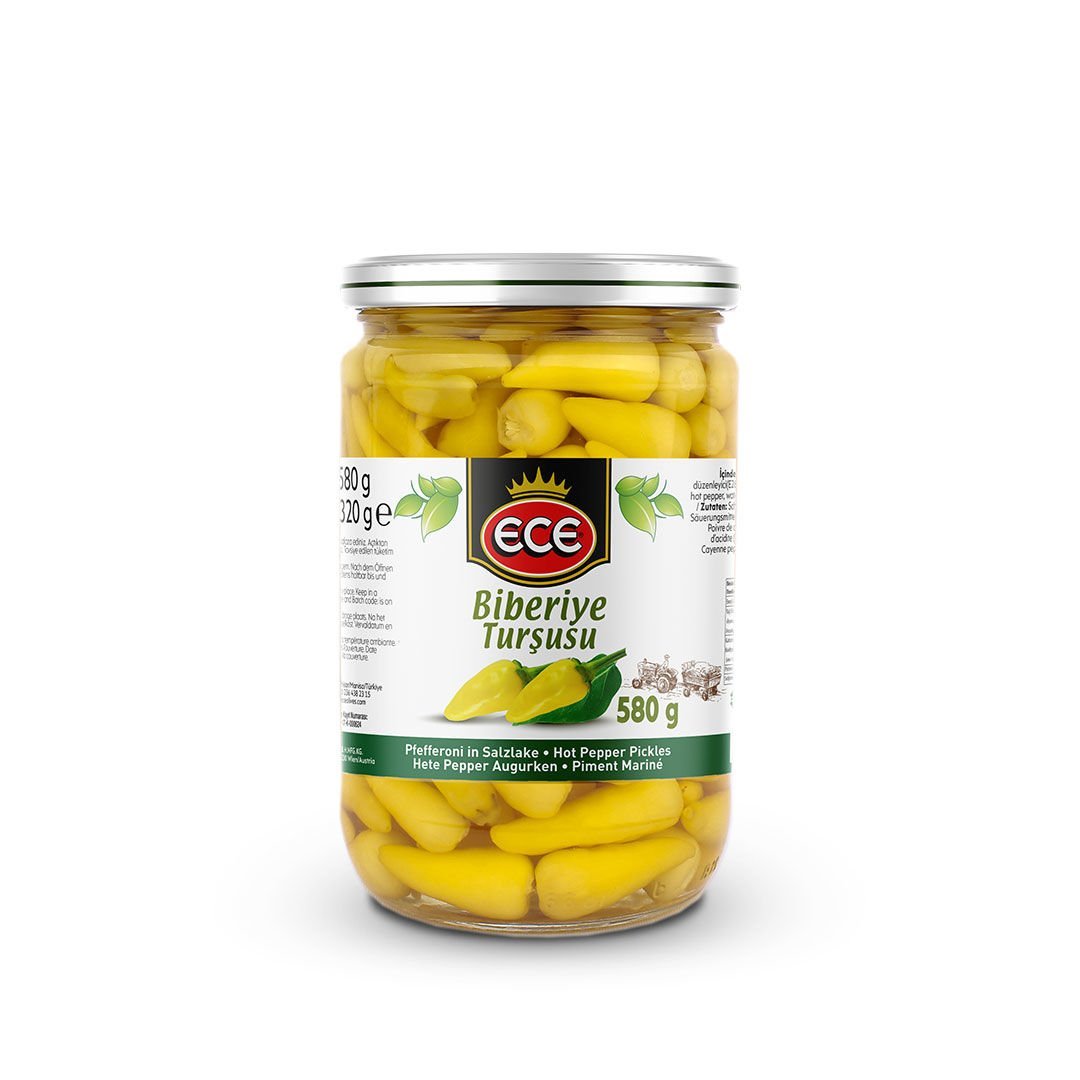 ECE TURŞU BİBERİYE TURŞUSU NET:580G SÜZ:320G CAM KOD:7654 1*12