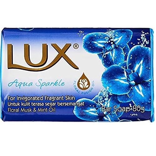 LUX SABUN AQUA SPARKLE 80G ÇİÇEK &NANE YAĞI MAVİ 1*144