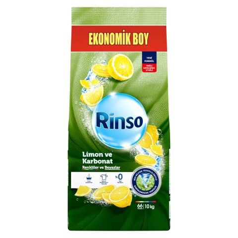 RİNSO MAT.10KG LİMON VE KARBONAT 66 YIKAMA ( PALET: 84 ADET ) 1*1