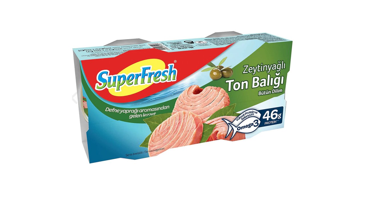 SÜPERFRESH TON 2*150GR  ZEYTİNYAĞLI BÜTÜN DİLİM 1*6