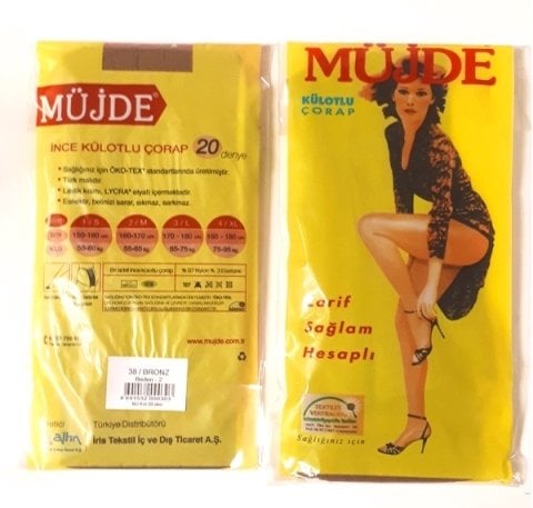 MÜJDE K.NO:38 BRONZ BEDEN:2 KÜLOTLU ÇORAP 1*6