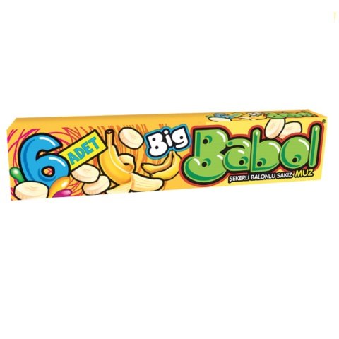 BİGBABOL 6LI MUZLU SAKIZ 1*18