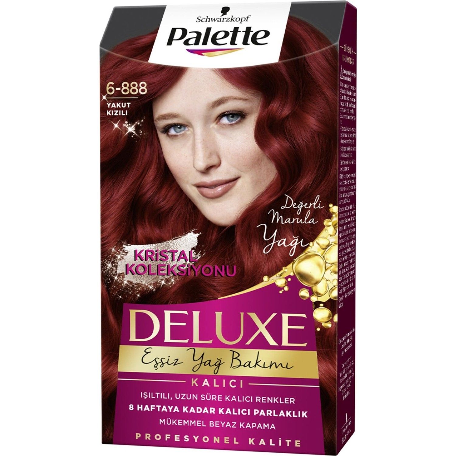 PALETTE DELUXE 6-888 YAKUT KIZILI DEĞERLİ MARULA YAĞI 1*6