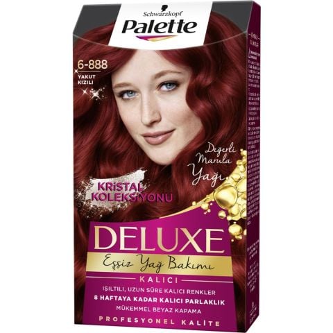 PALETTE DELUXE 6-888 YAKUT KIZILI DEĞERLİ MARULA YAĞI 1*6