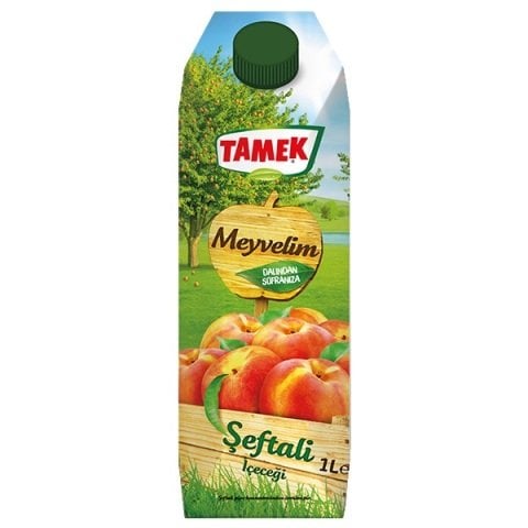 TAMEK MEYVE SUYU 1L M.ŞEFTALİ MEYVELİM TETRA 1*12