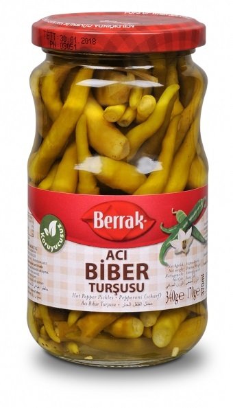 BERRAK TURŞU BİBERİYE ACI 325GR CAM TOMBİK 1*12