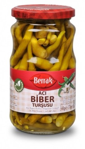 BERRAK TURŞU BİBERİYE ACI 325GR CAM TOMBİK 1*12