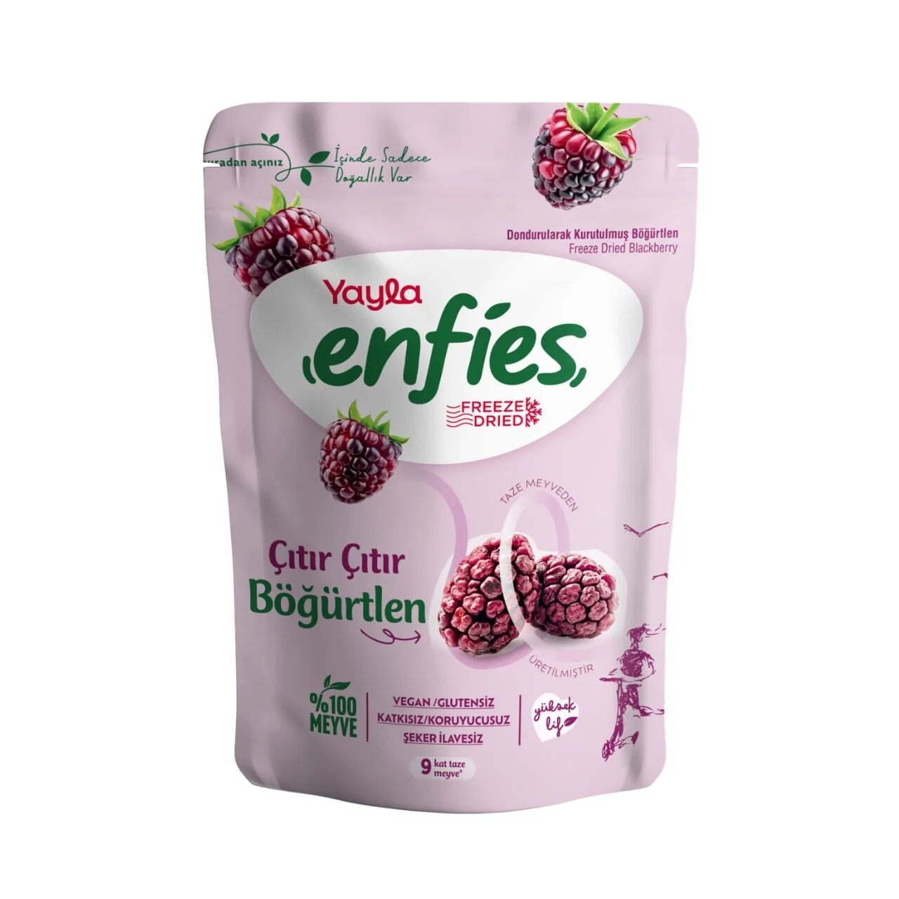 YAYLA ENFİES KURU MEYVE 15G BÖĞÜRTLEN 1*18