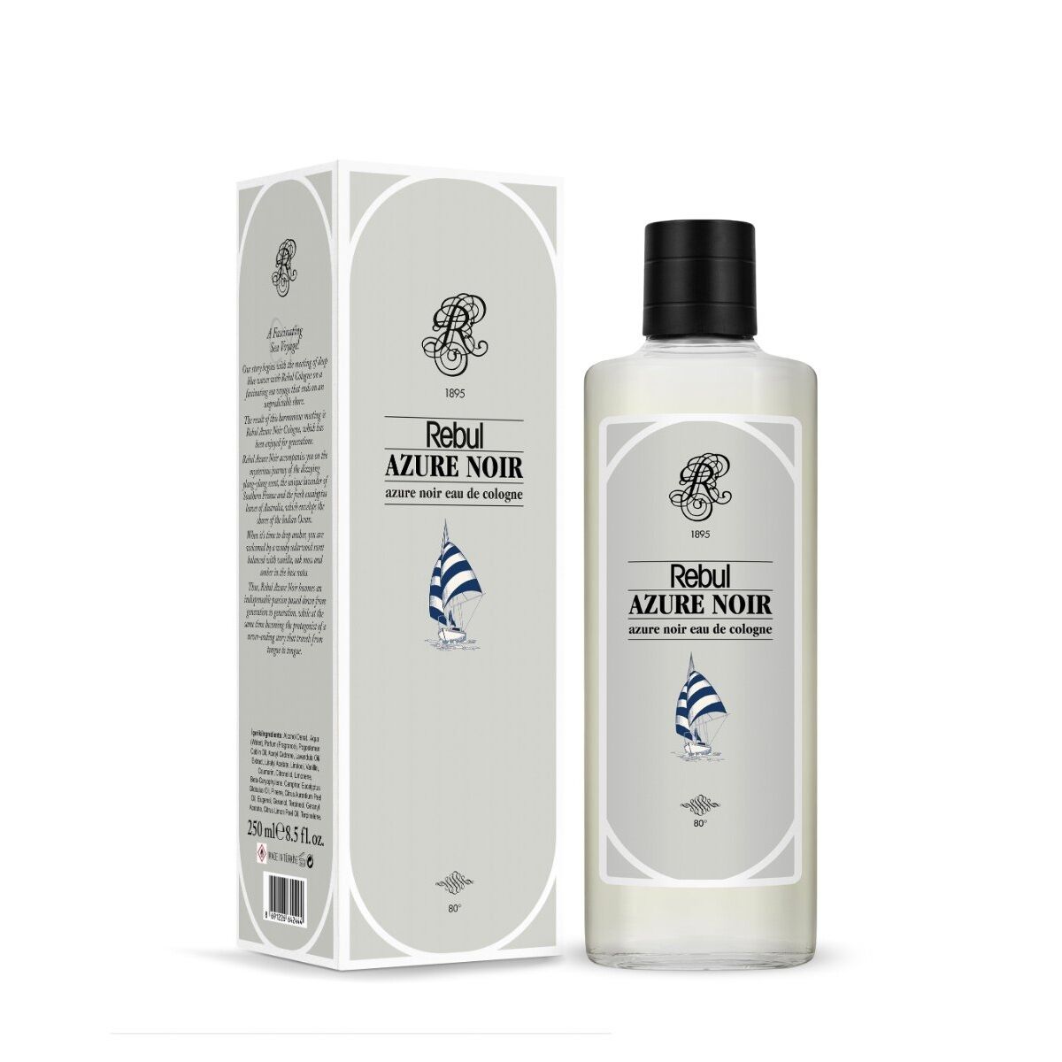 REBUL KOLONYA 250ML AZURE NOİR CAM 1*12