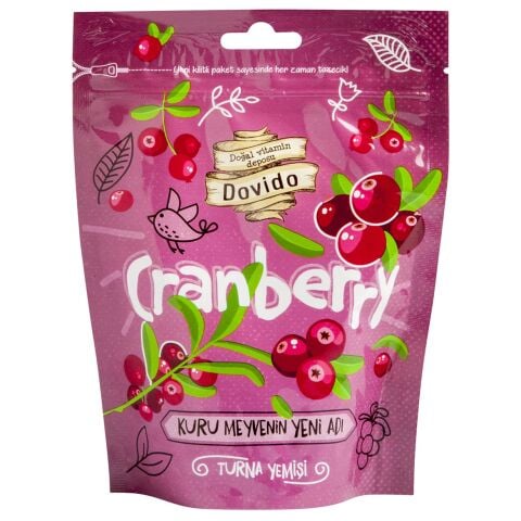 DOVİDO KURU MEYVE 100G CRANBERRY TURNA YEMİŞİ 1*10