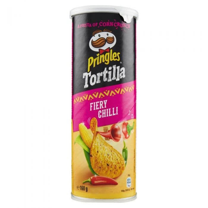 PRİNGLES TORTİLLA 160GR FIERY CHILLI 1*18