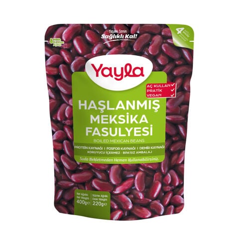 YAYLA HAŞLANMIŞ FASULYE 400G MEKSİKA 1*12