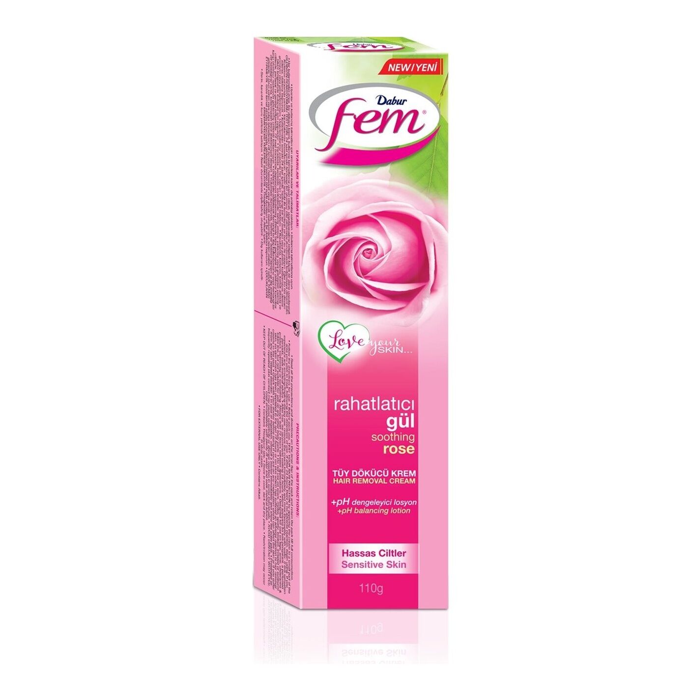 FEM TÜY.DÖK.KREM 110GR HASSAS CİLTLER GÜL 1*12