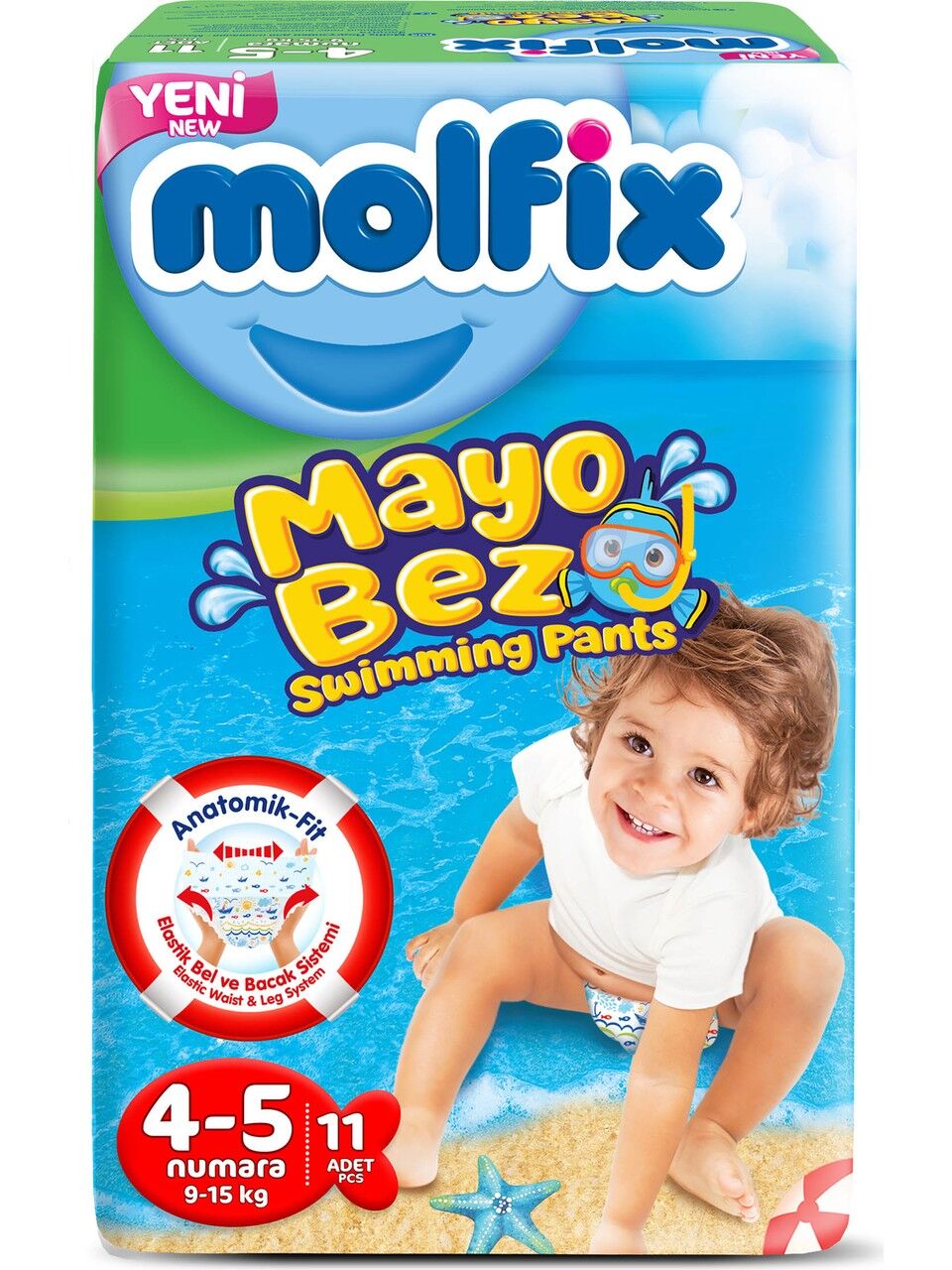 MOLFİX MAYO BEZ 4-5 NUMARA 9-15KG 11'Lİ 1*12
