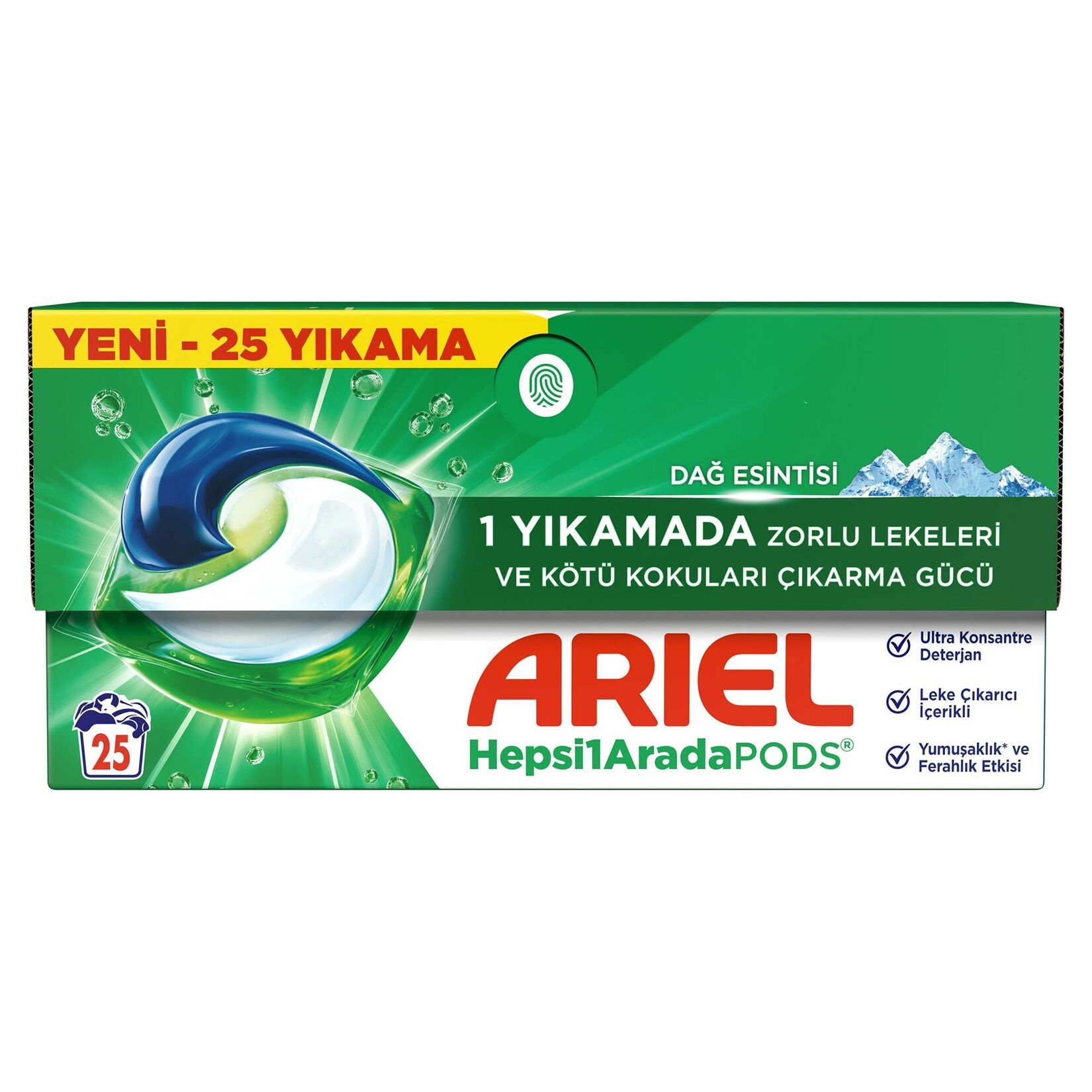 ARİEL M.SIVI KAPSÜL 25'Lİ PODS DAĞ ESİNTİSİ H1A 477G 1*4