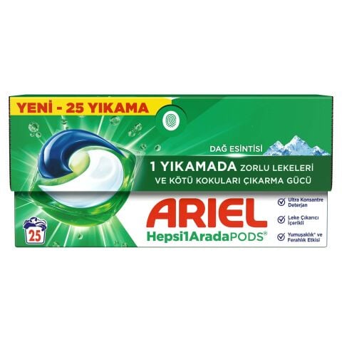 ARİEL M.SIVI KAPSÜL 25'Lİ PODS DAĞ ESİNTİSİ H1A 477G 1*4