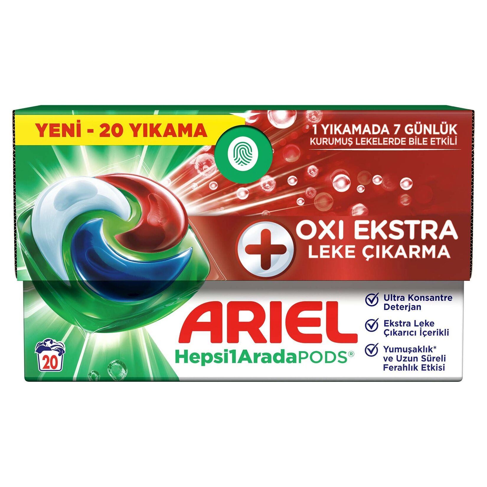 ARİEL M.SIVI KAPSÜL 20'Lİ PODS OXİ EKSTRA H1A 490G 1*4