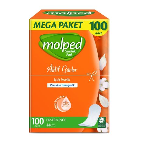MOLPED GÜNLÜK AKTİF GÜNLER 100'LÜ EKSTRA İNCE MEGA 1*12