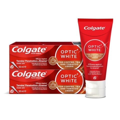 COLGATE M.OPT.BEYAZ 50ML+ 50ML  KAHVE, ÇAY& SİGARA 1*12