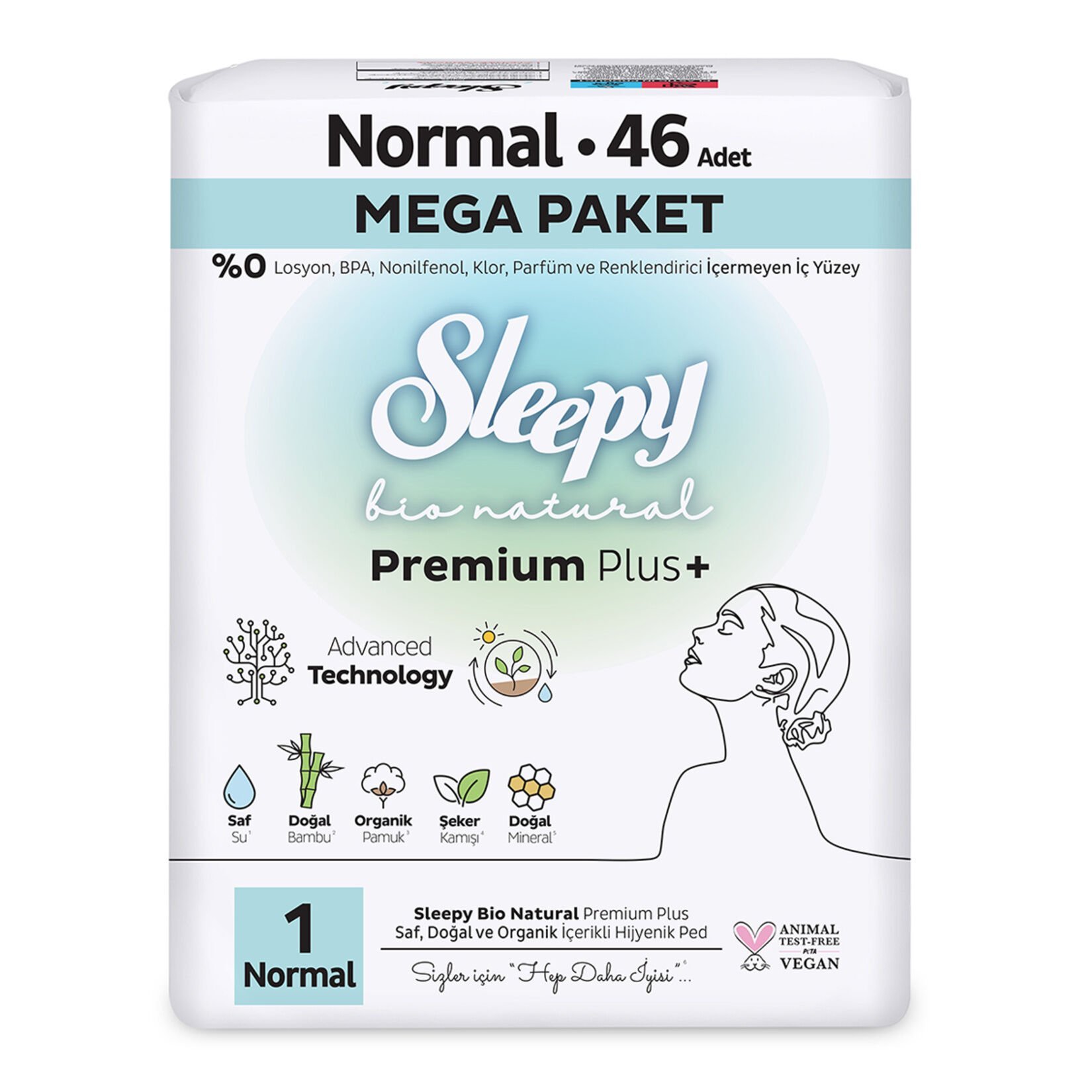 SLEEPY PED BİO MEGA PREMİUM 1NORMAL 46'LI 1*12